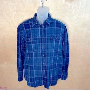 Polo Ralph Lauren Men's Blue Plaid Jacket Shirt- Heavyweight Material